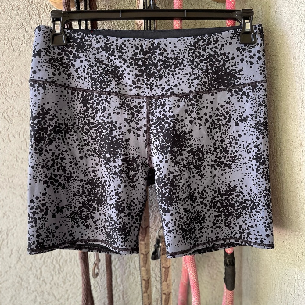 Victoria's Secret Gray and Black Bike Shorts with Wide Waistband